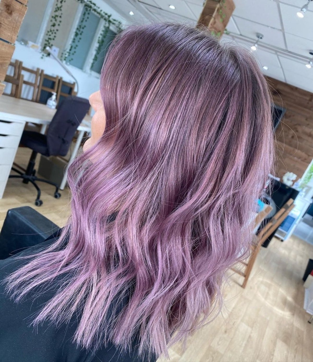 Lavender plum hair