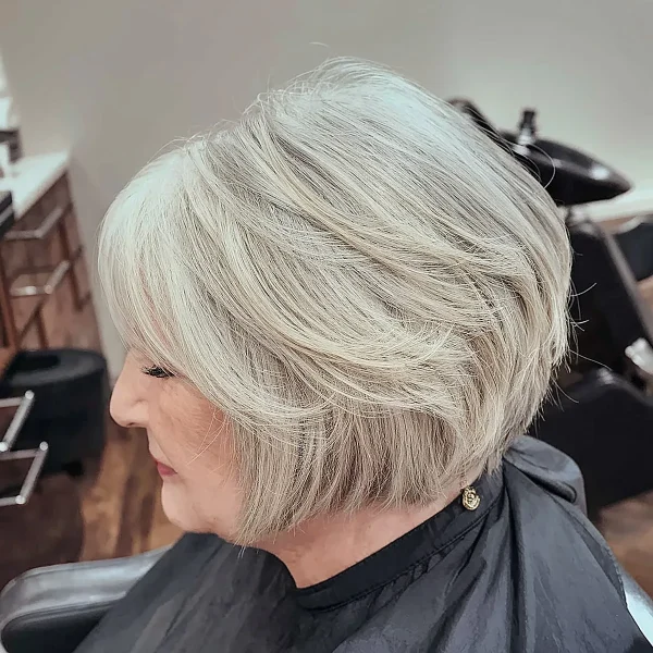 41 Lovely Layered Bob Haircuts for Women Over 60