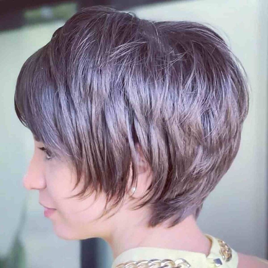 Short Layered Crop Cut with Face-Framing Pieces