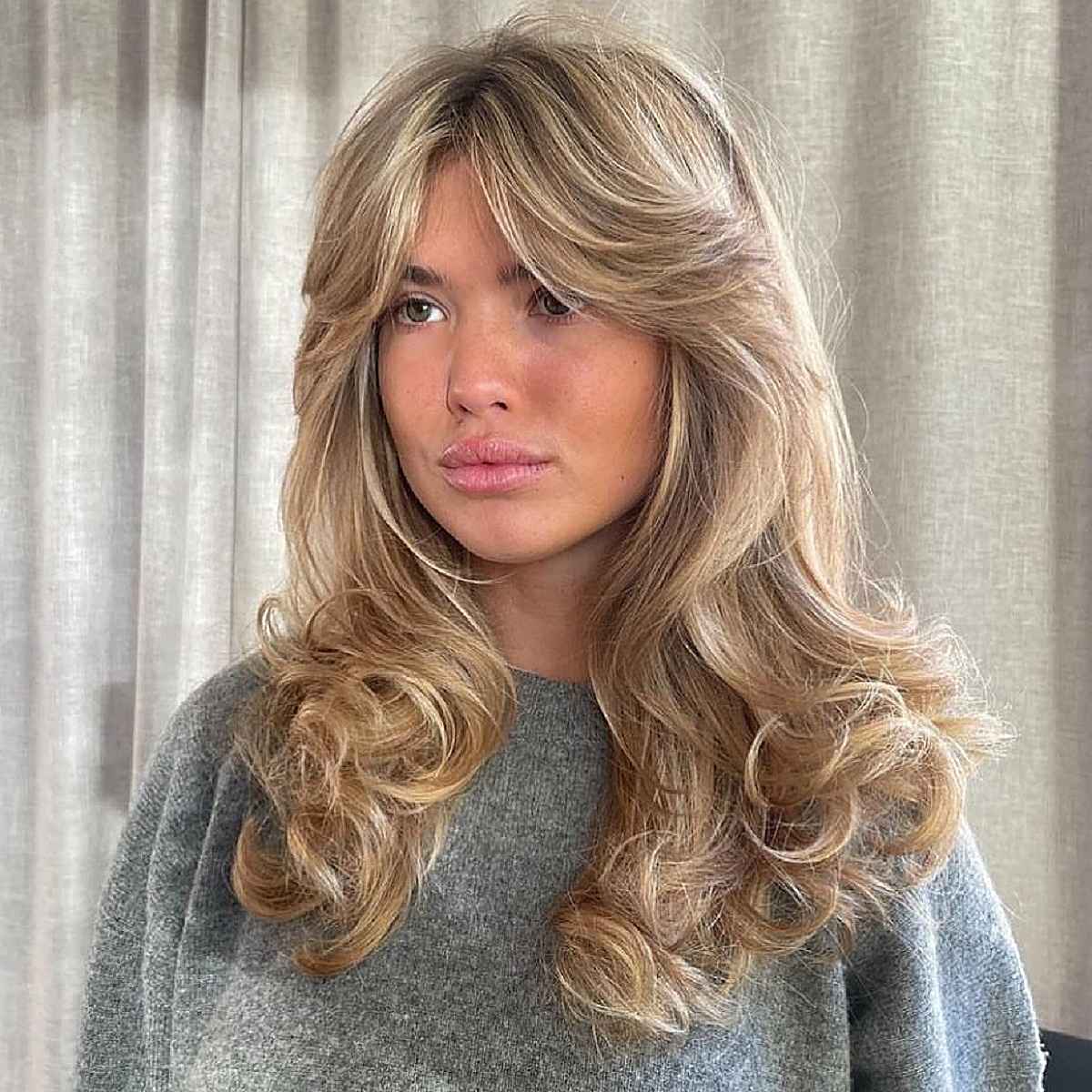 Layered Fringe and Haircut for Thick Hair