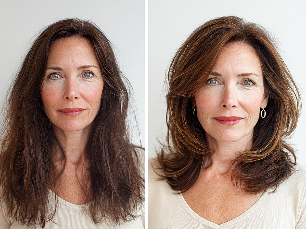 Beautiful layered hairstyles for women over 50
