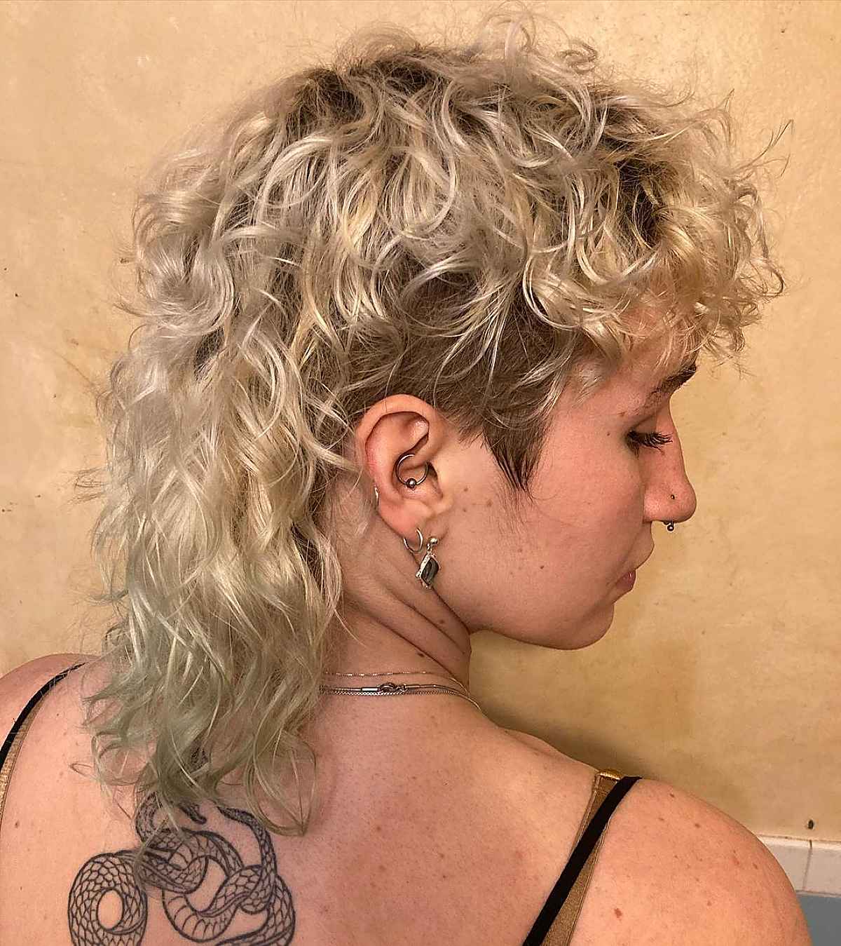 Layered Mullet for Curlier Hair