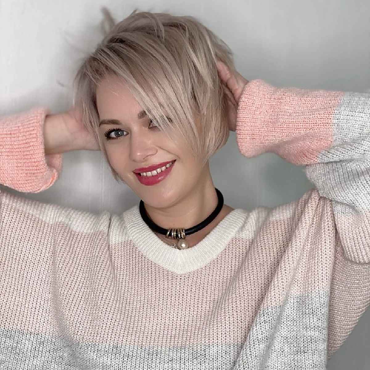 Layered Pixie Bob with a Side Shave