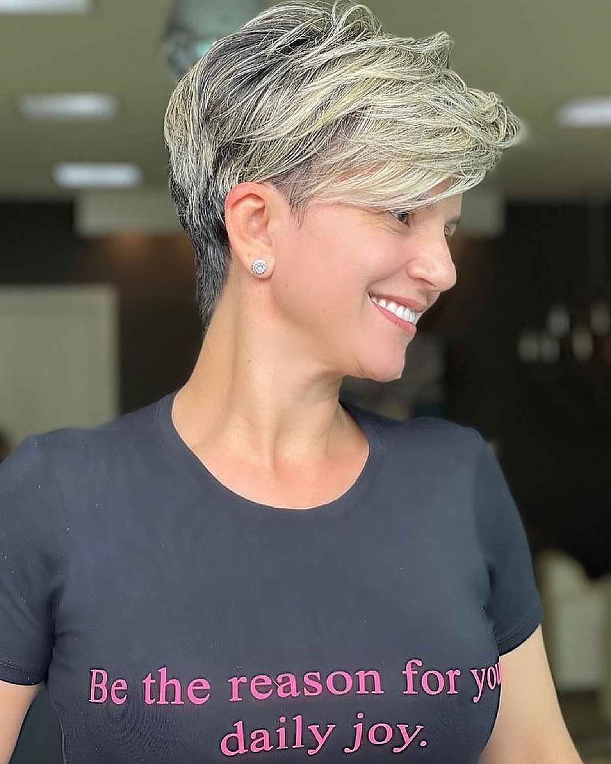 Layered Pixie Haircut with Bangs