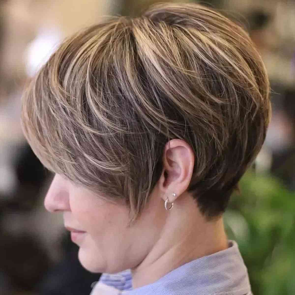 Layered Pixie with Highlights
