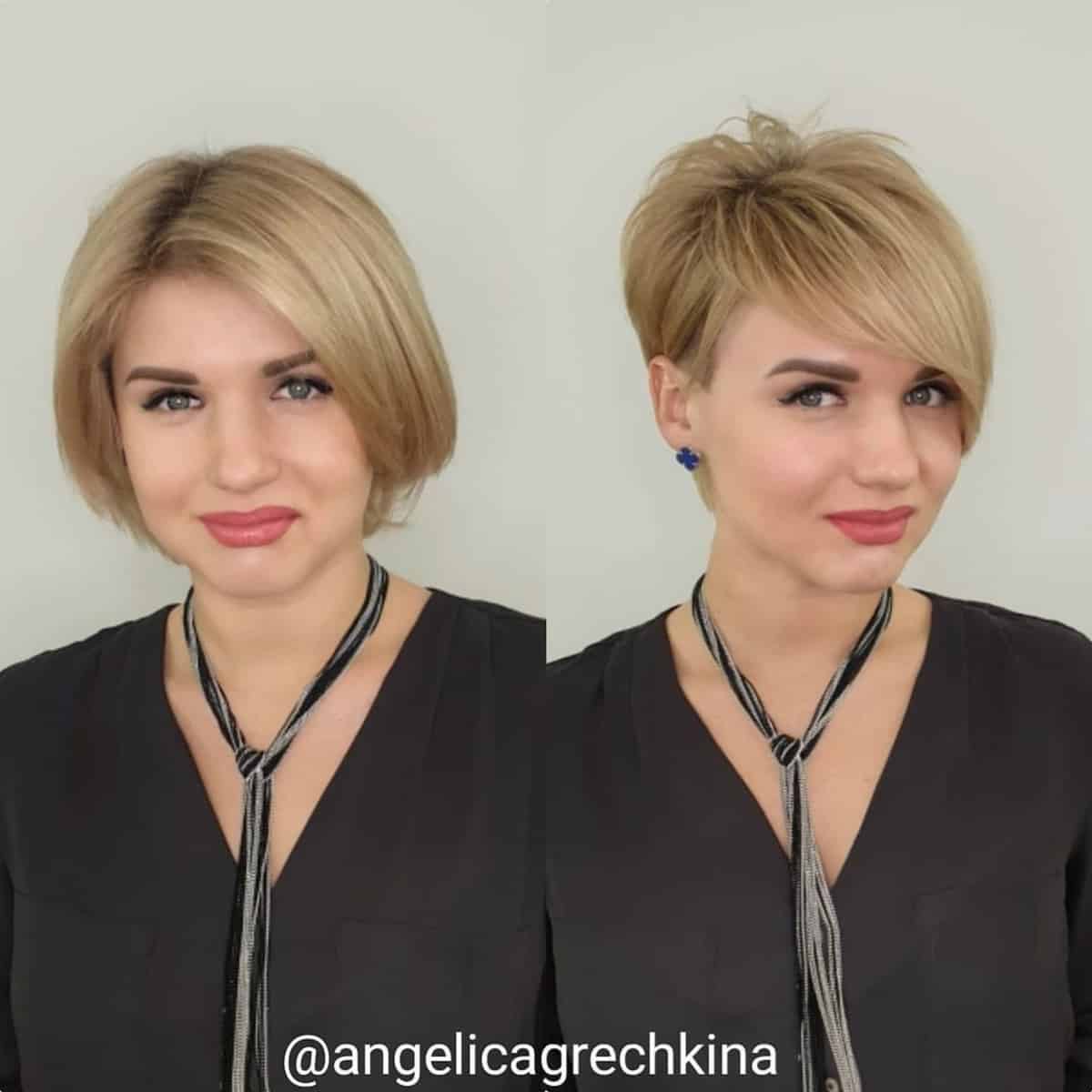 Layered Pixie with Side-Swept Bangs Hairstyle