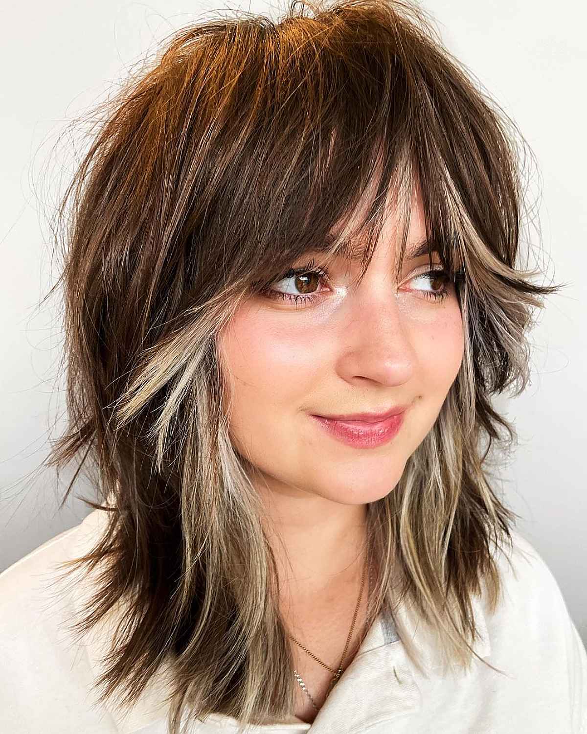 Layered Shag for Thick Hair