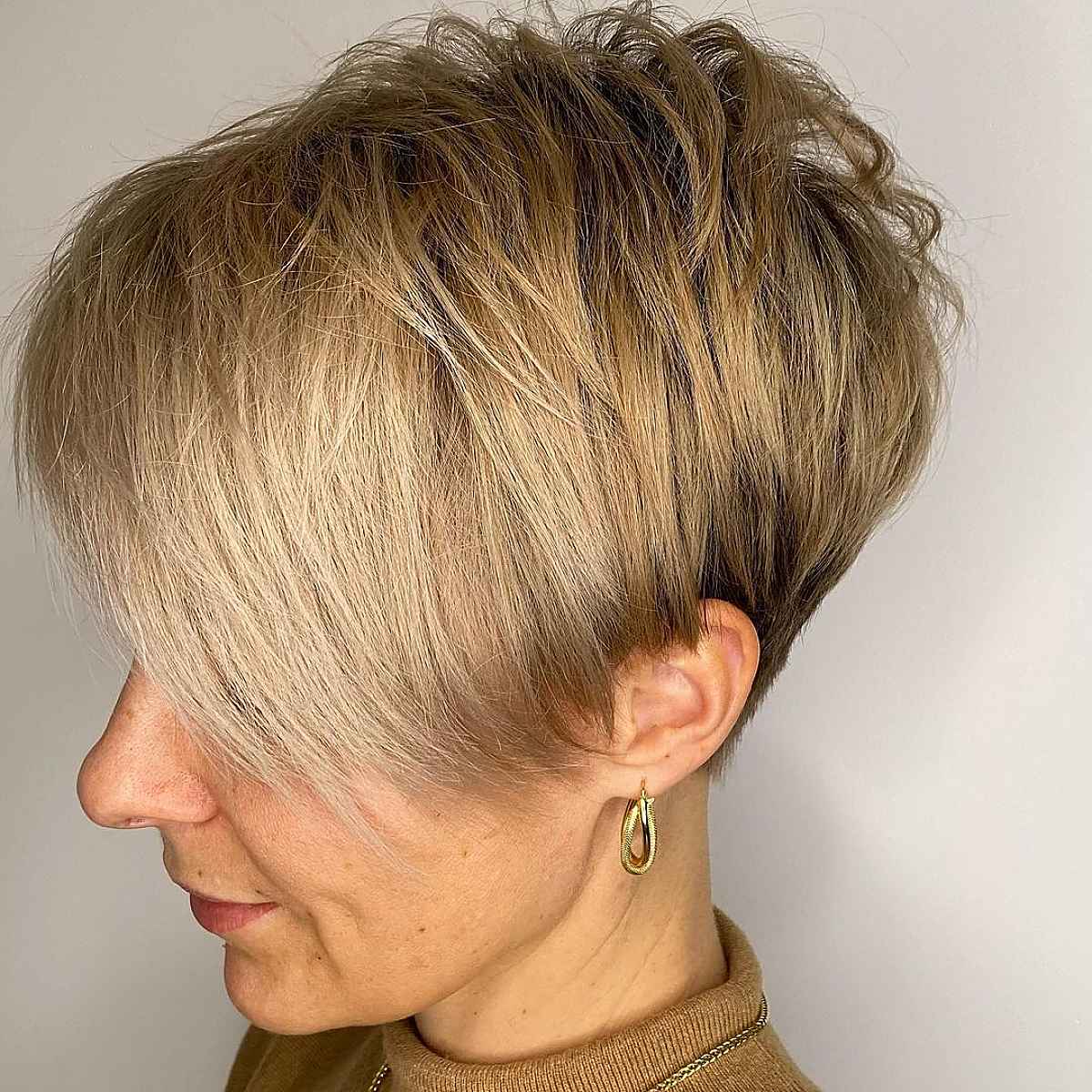 Layered Short Pixie for Fine Hair
