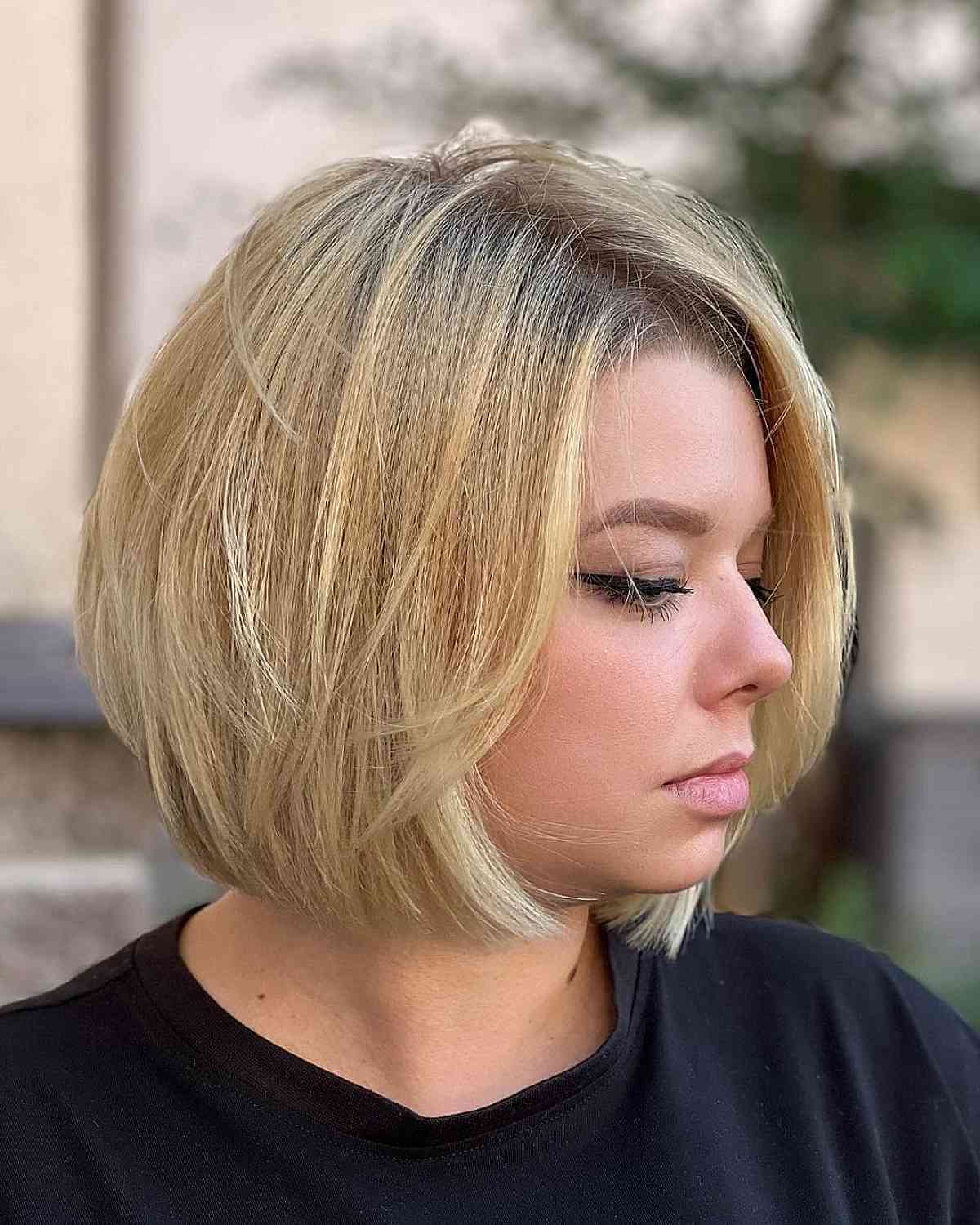 Layered Textured Bob for Straight Hair