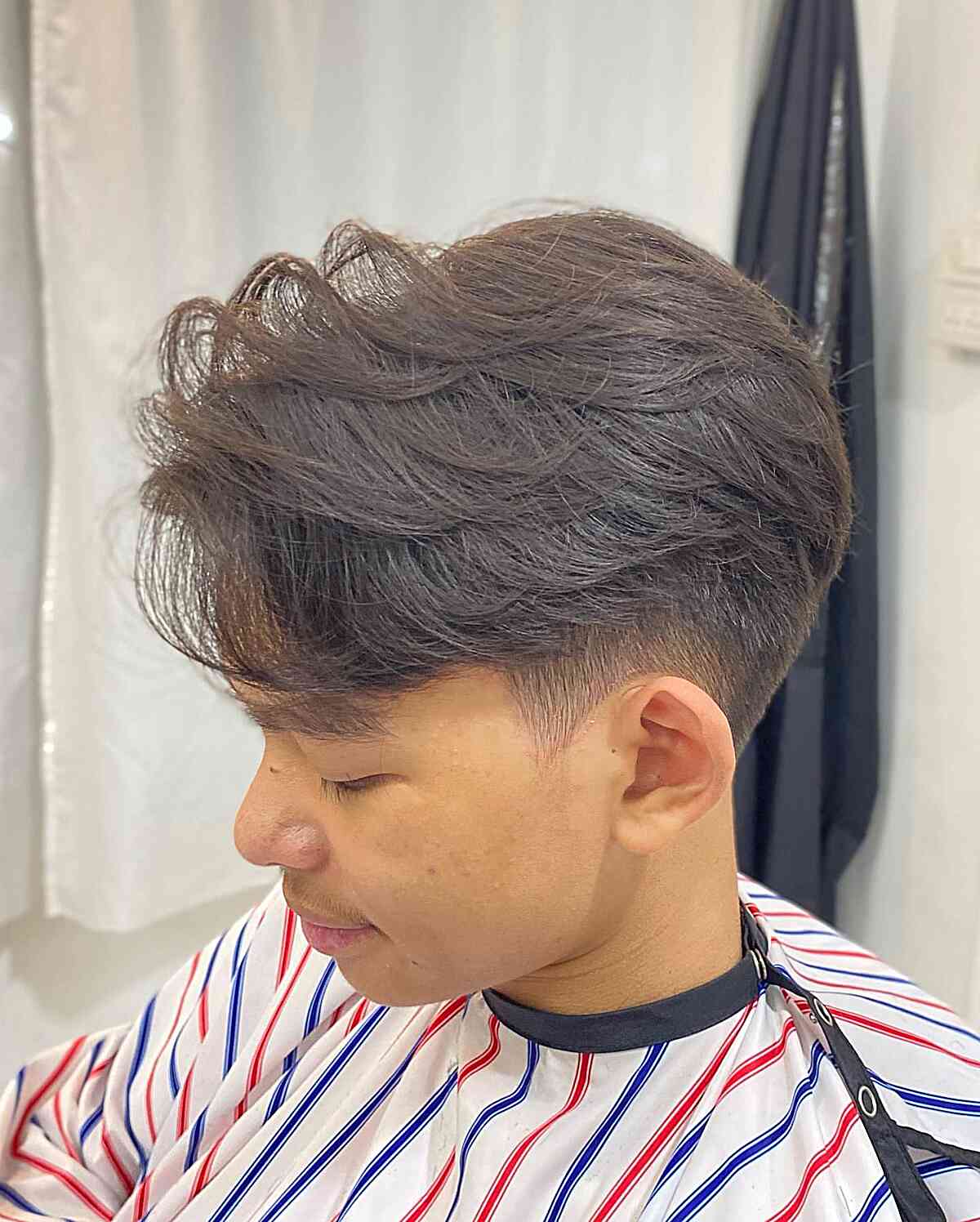 Layered Two Block Haircut for Young Men