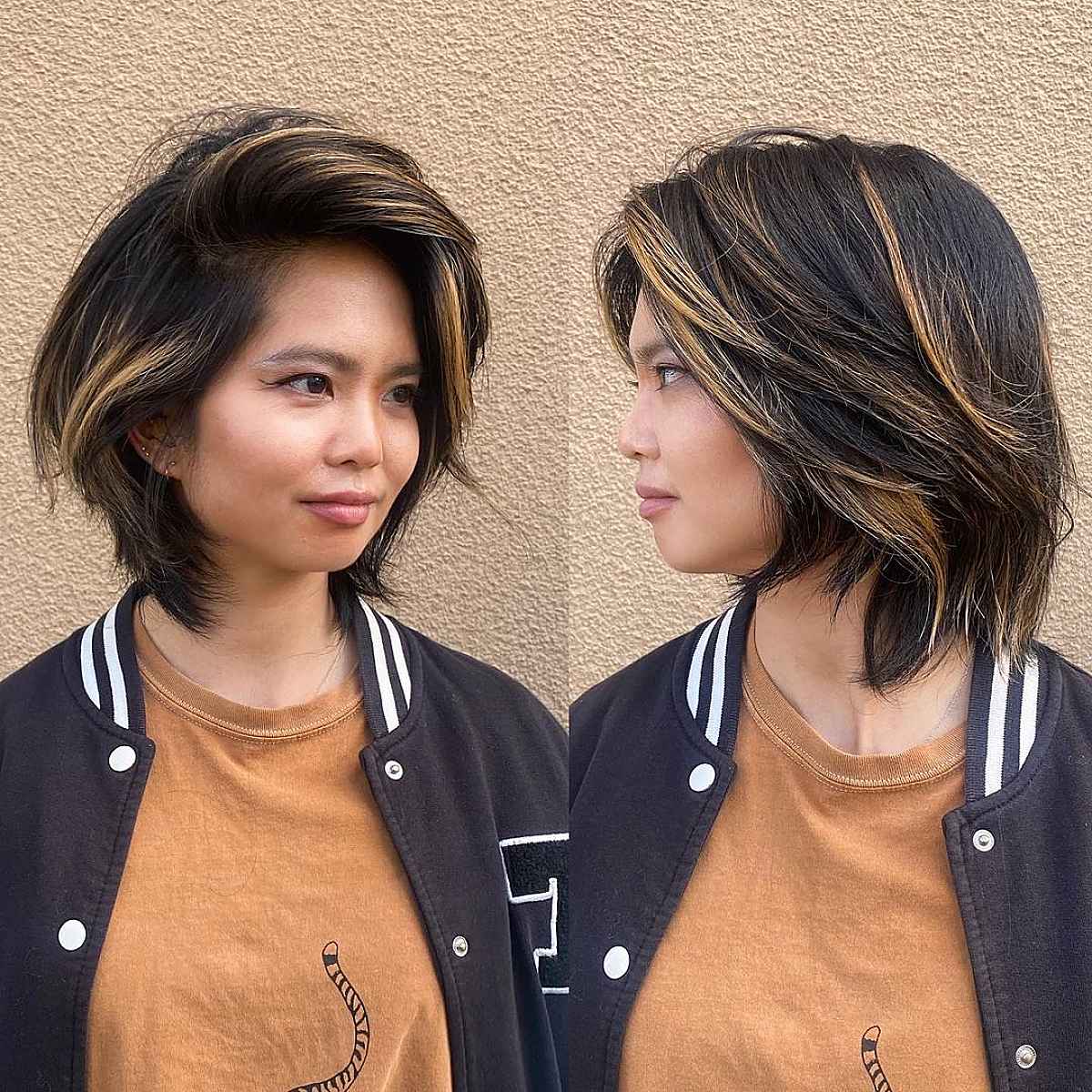 Layered Wolf Cut with Highlights