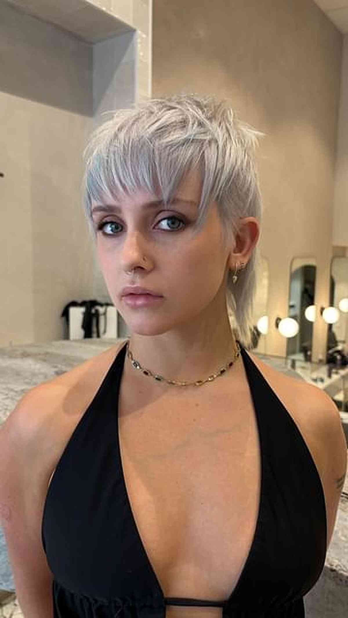 Light and Bright Pixie Mullet for Ladies