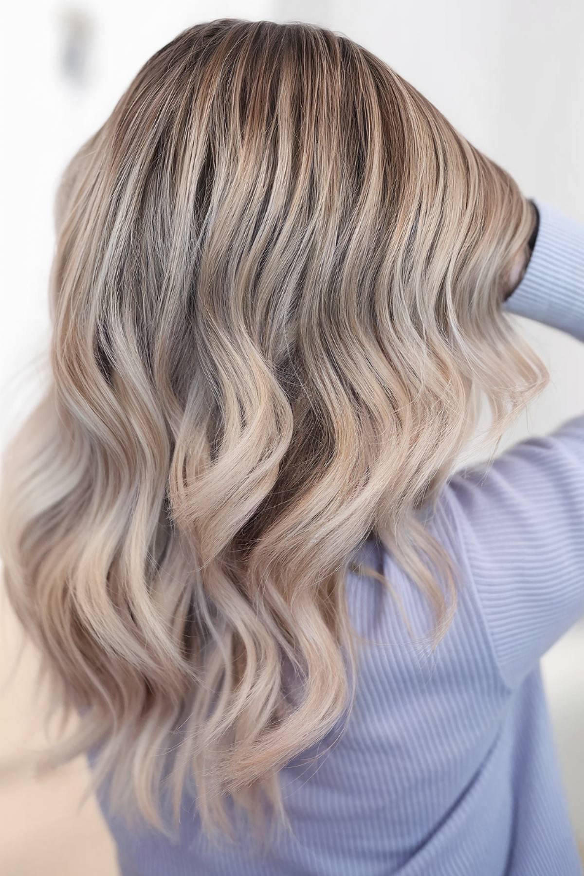 Light ash blonde balayage