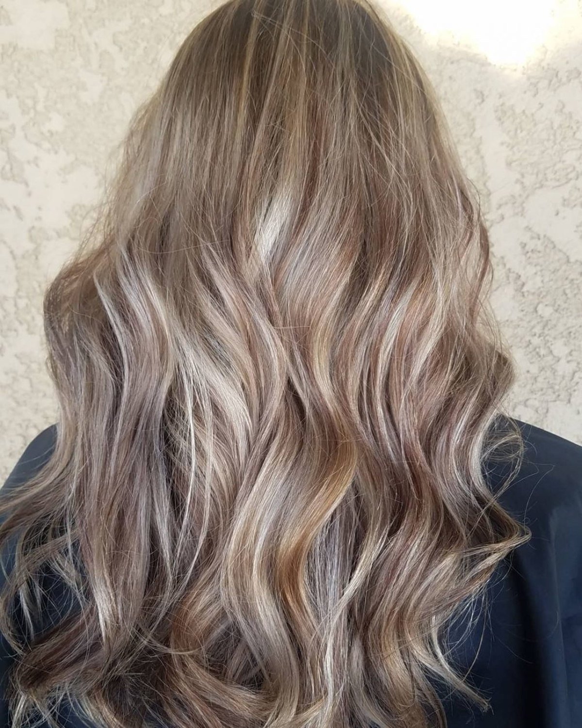 light ash brown hair with platinum highlights