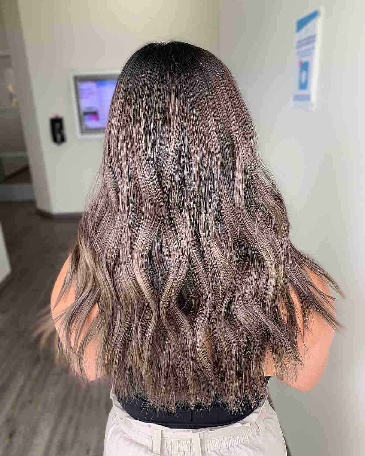 Chic Light Beige Ash Brown Hair with Choppy Ends