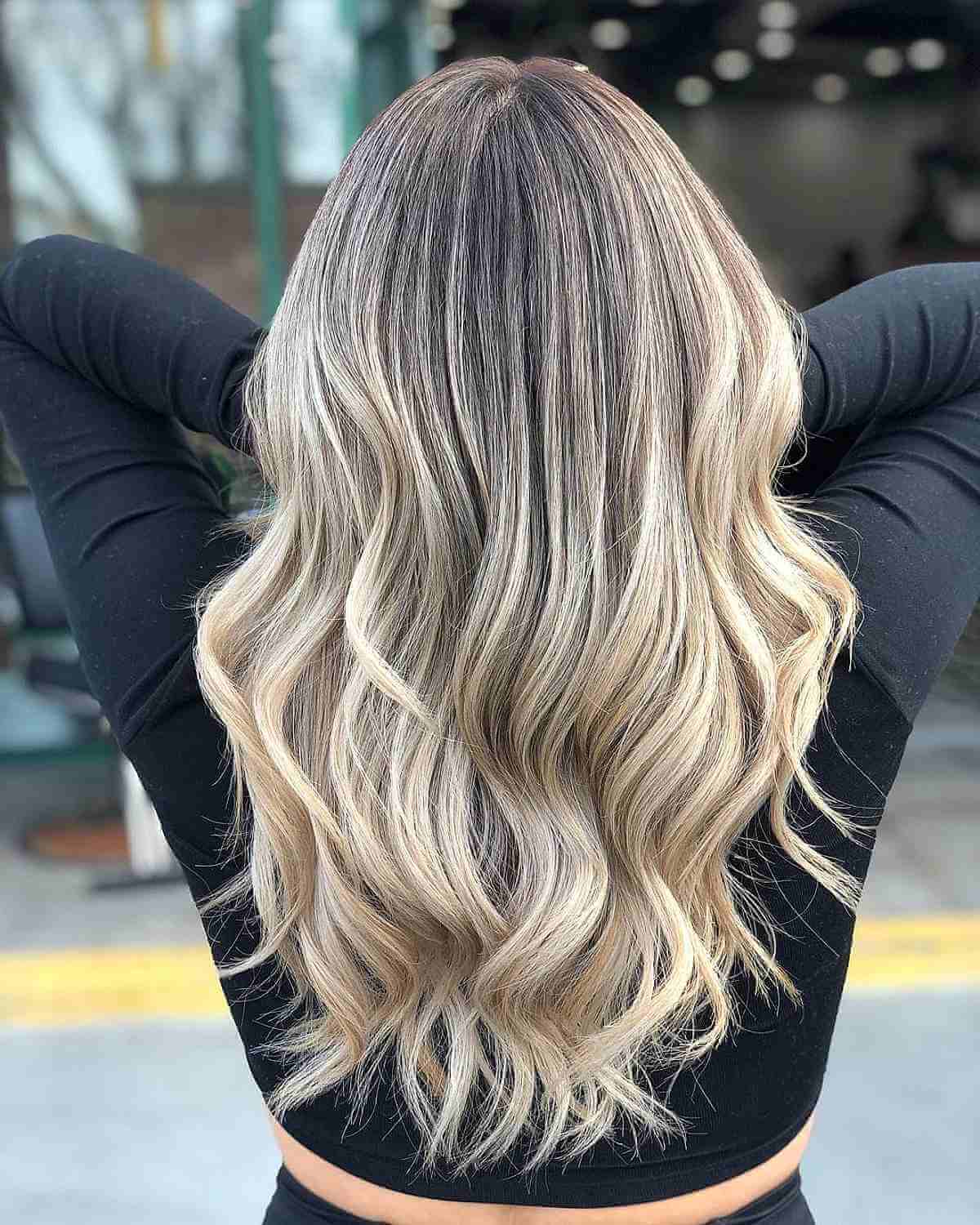 Light blonde balayage hair color