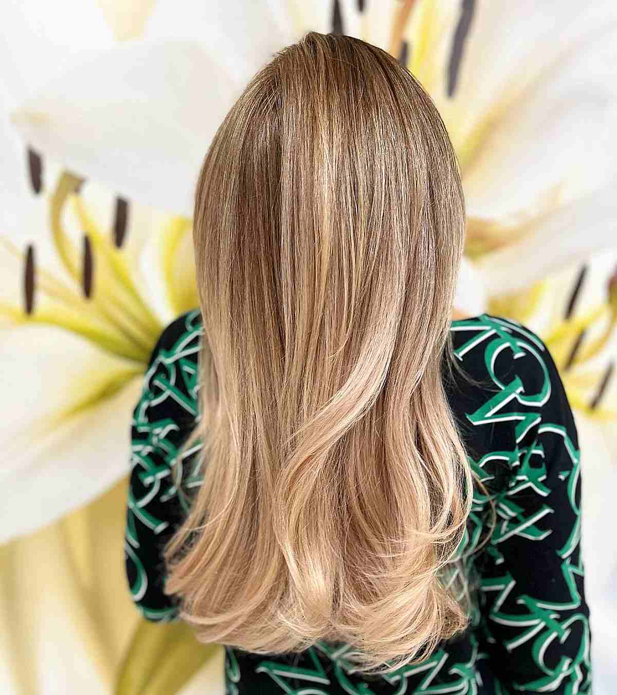 Light Blonde Balayage Highlights on Lighter Brown Hair