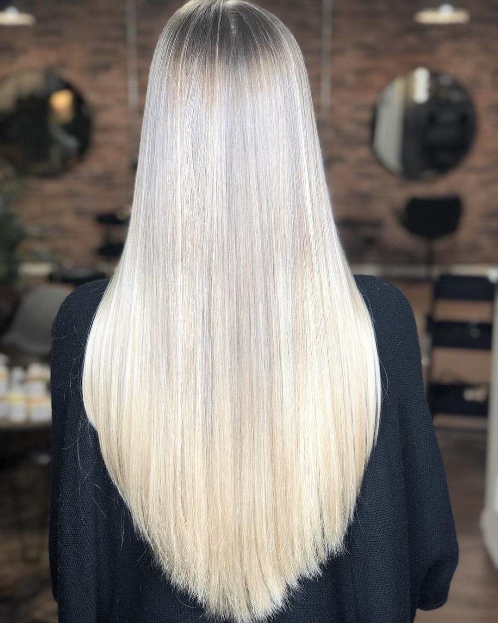 Blonde Hair with Dark Roots