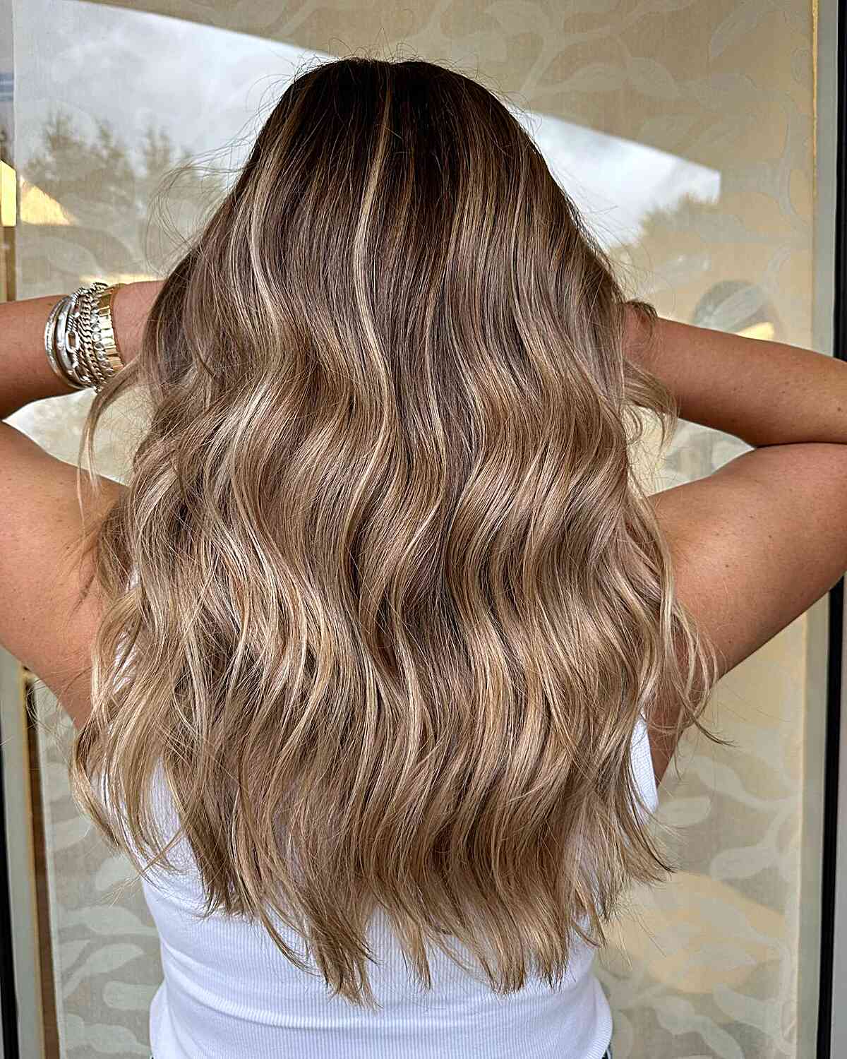 Long Light Bronde Hair with Loose Waves