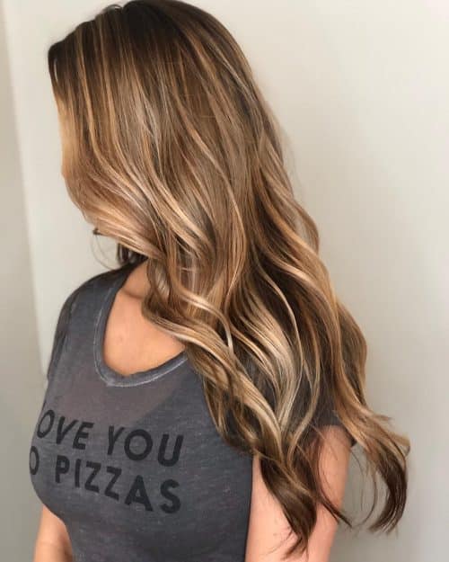 Warm Brown Hair with Copper Highlights
