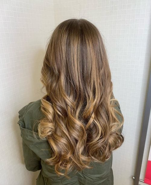Light Brown Hair with Caramel Highlights
