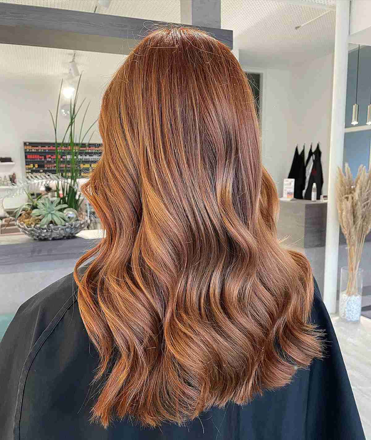 Light Brown Hair with Subtle Copper Balayage Tones