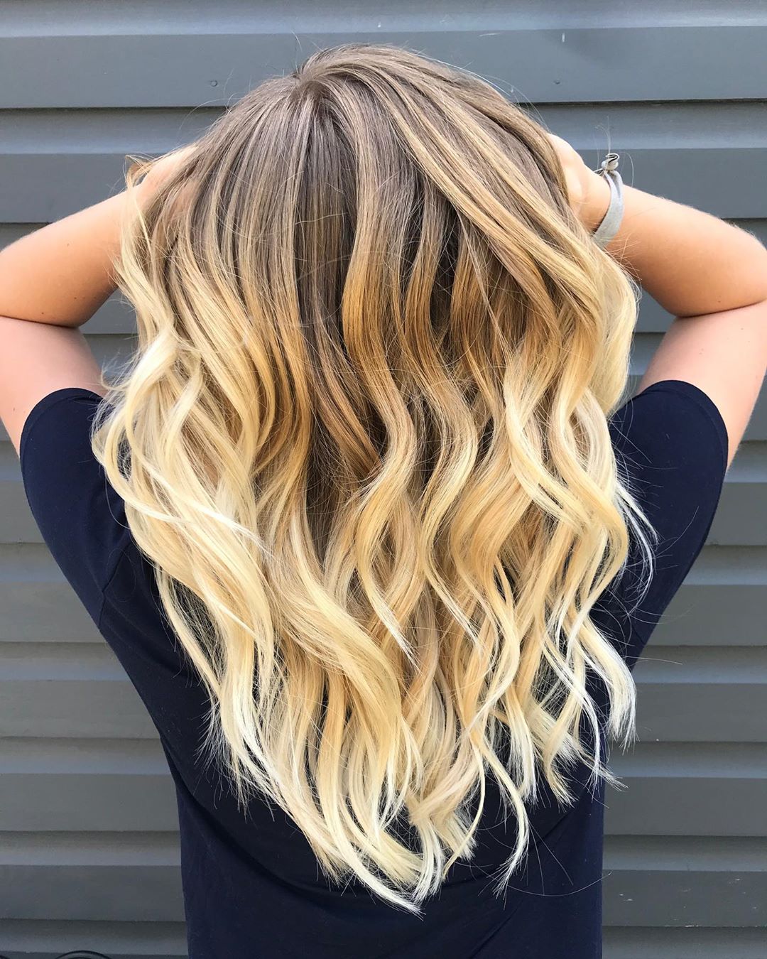 Light Brown to Blonde Ombre on Long Hair