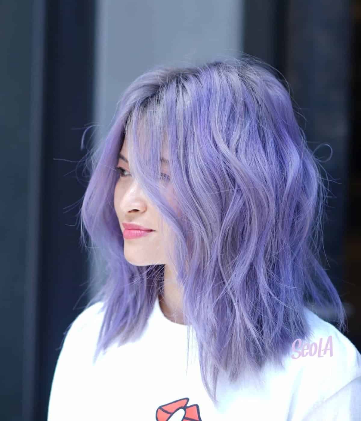 Light lavender purple hair color