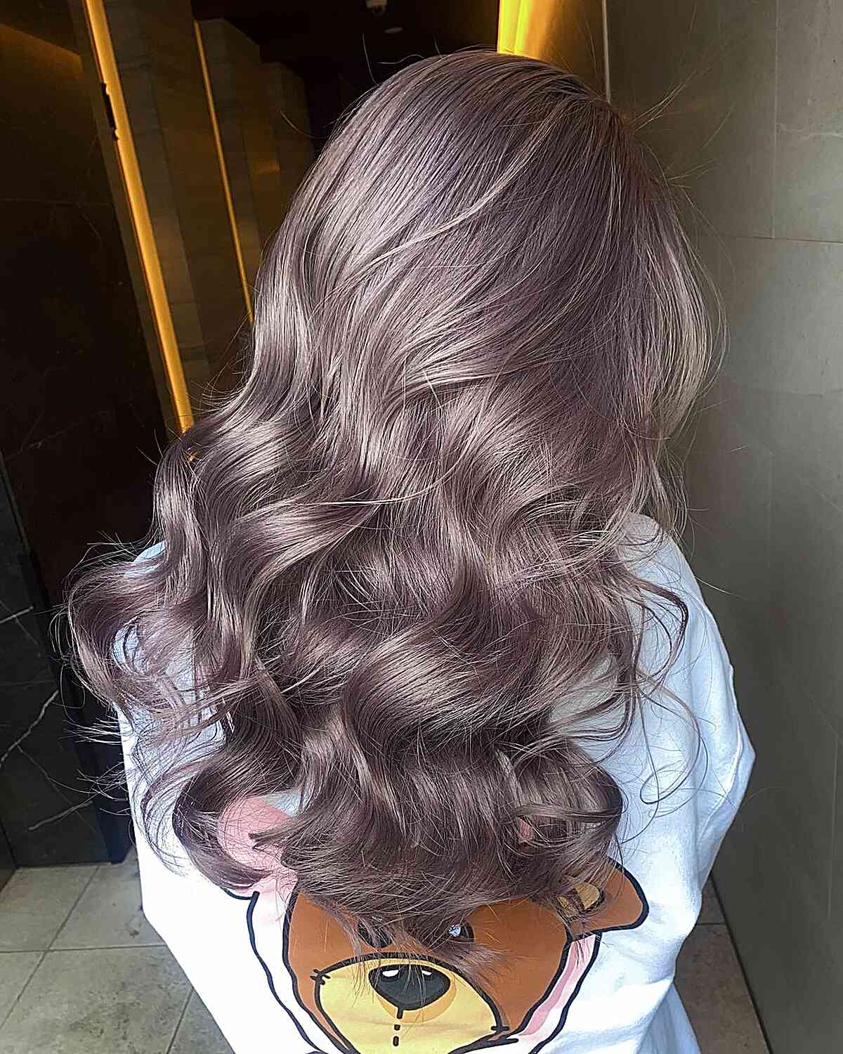 Light Metallic Purple Long Hair