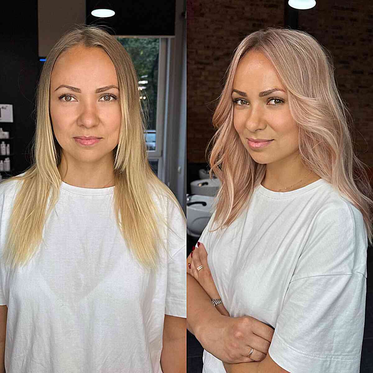 Light Pink Tones for Thin Hair