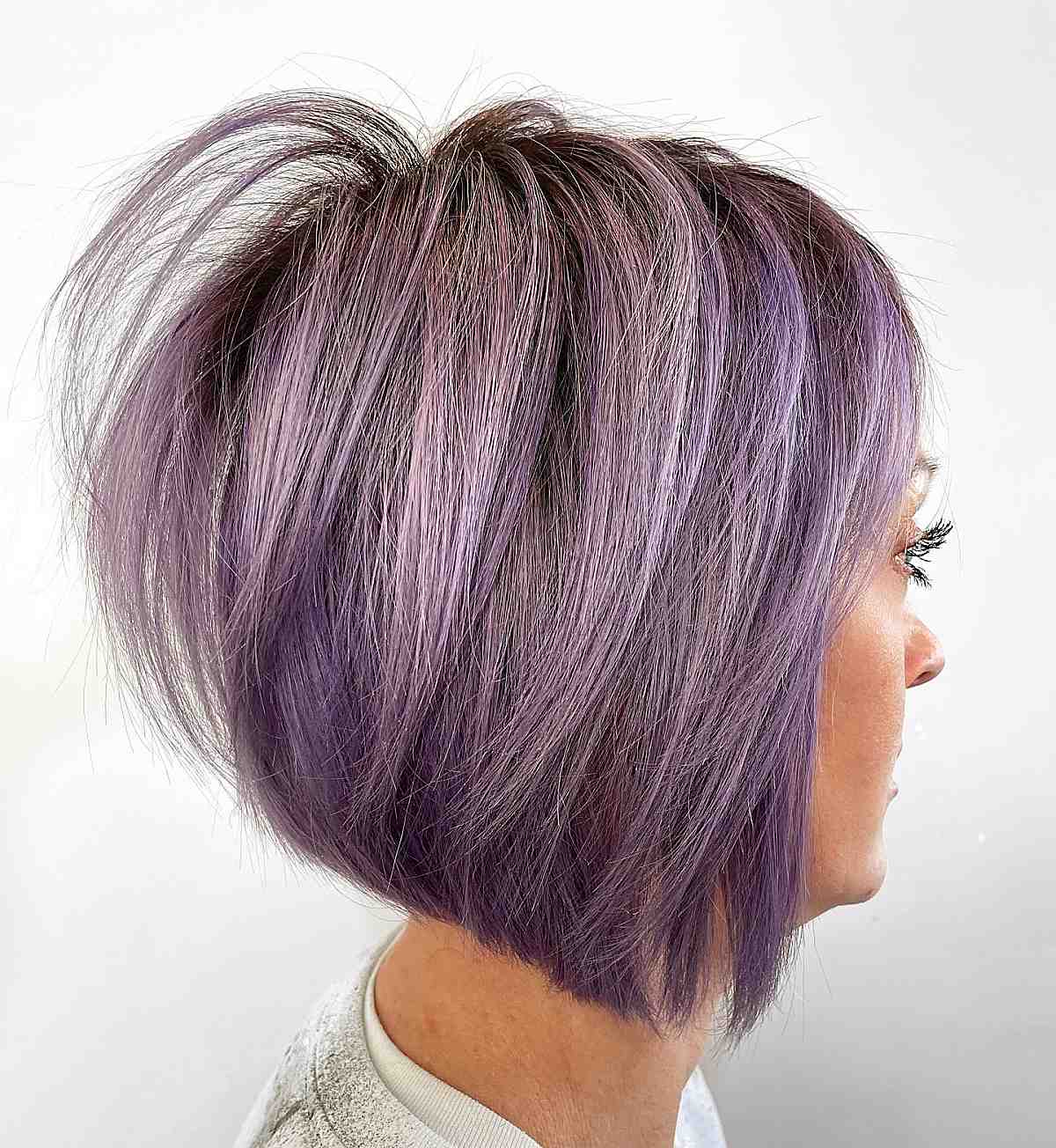 light purple on short hair