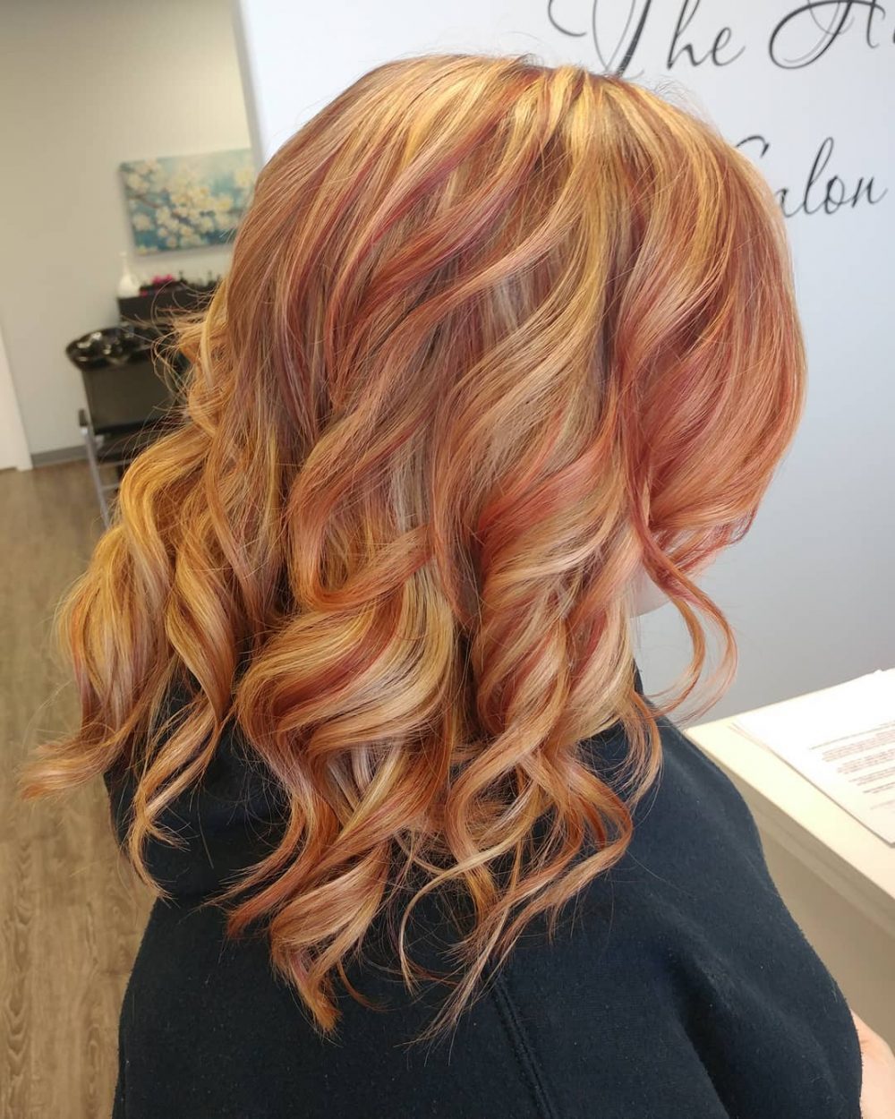Amazing Light Ruby Hair with Highlights