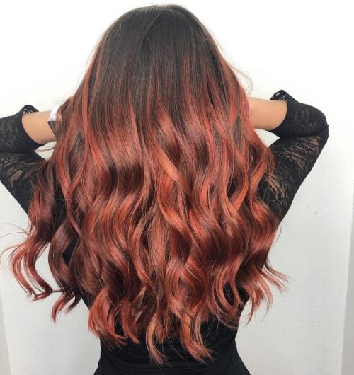 28 Blazing Hot Red Ombre Hair Color Ideas in 2023