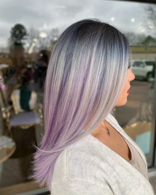 Lilac and silver blue