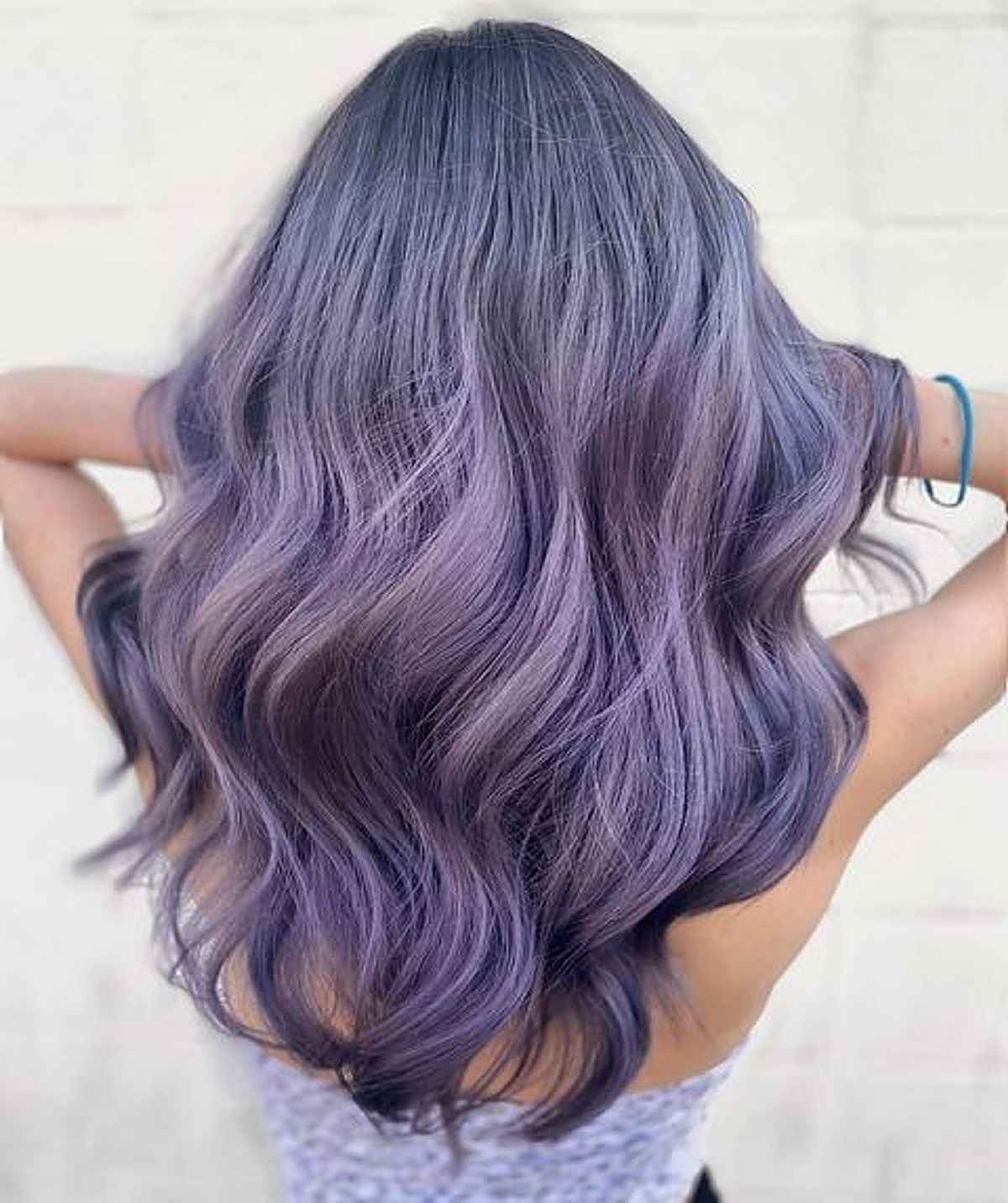 Lilac Hair with Faded Shadow Roots