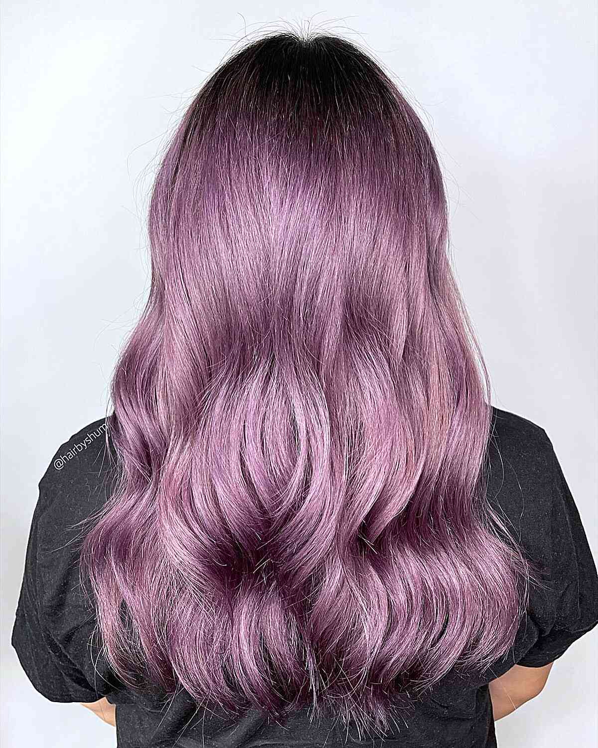Lilac purple hairstyle