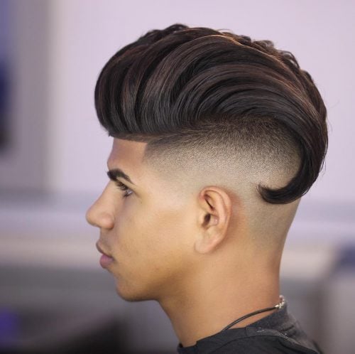 Line Up with Pompadour for Long Hair