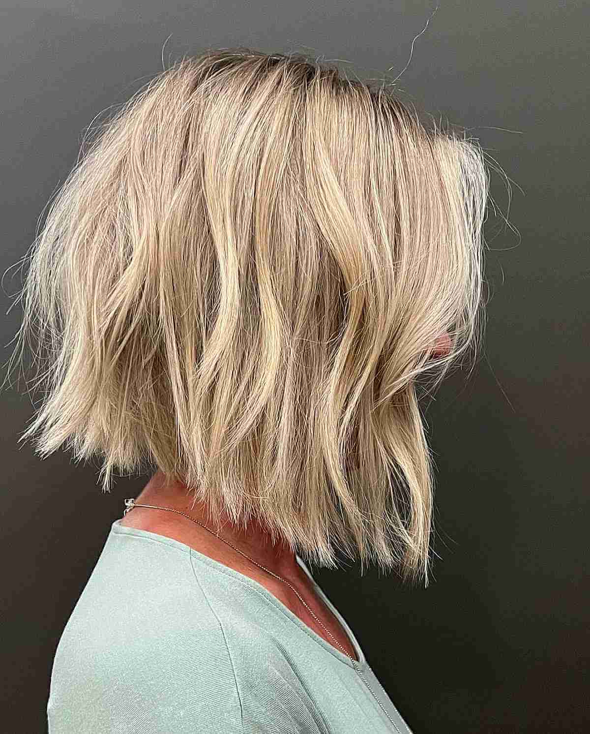 Lived-In Angled Bob with Layers