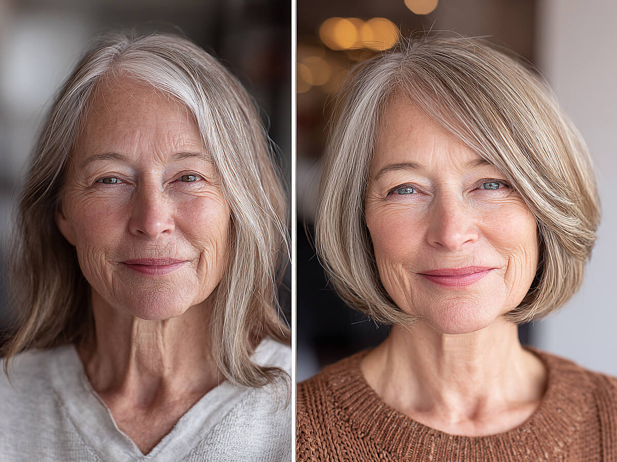 Lived in blonde bob hairstyles for seniors
