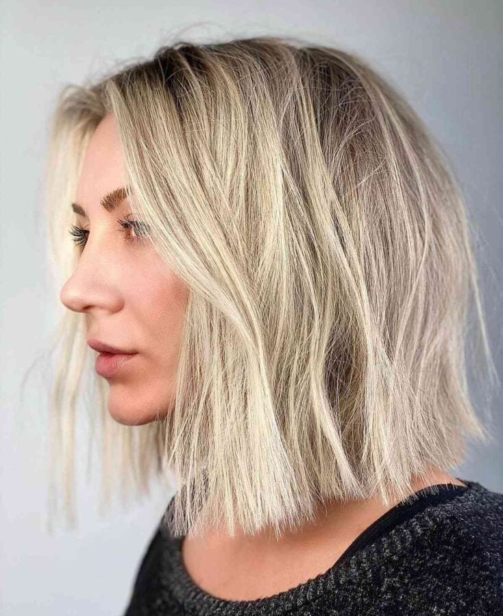 43 Coolest Long Choppy Bob Haircuts for That Beachy Lob Look