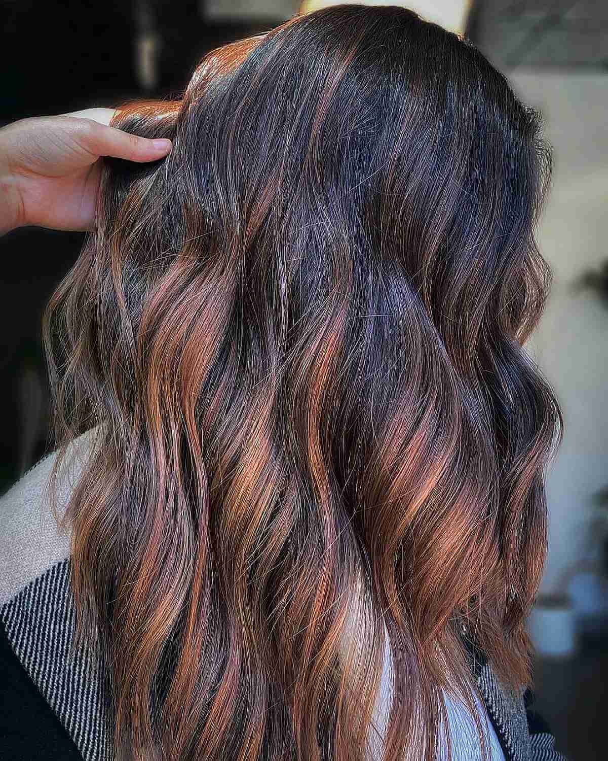 Lived-In Chestnut Balayage Highlights