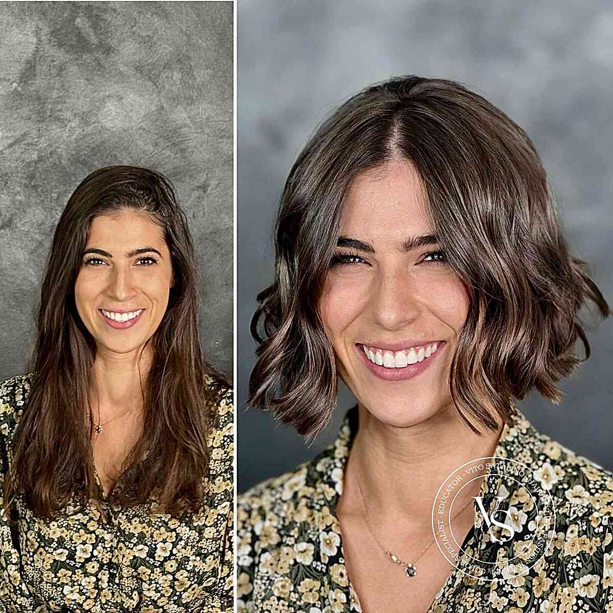 Lived-In with a Middle Part Above the Shoulder Haircut