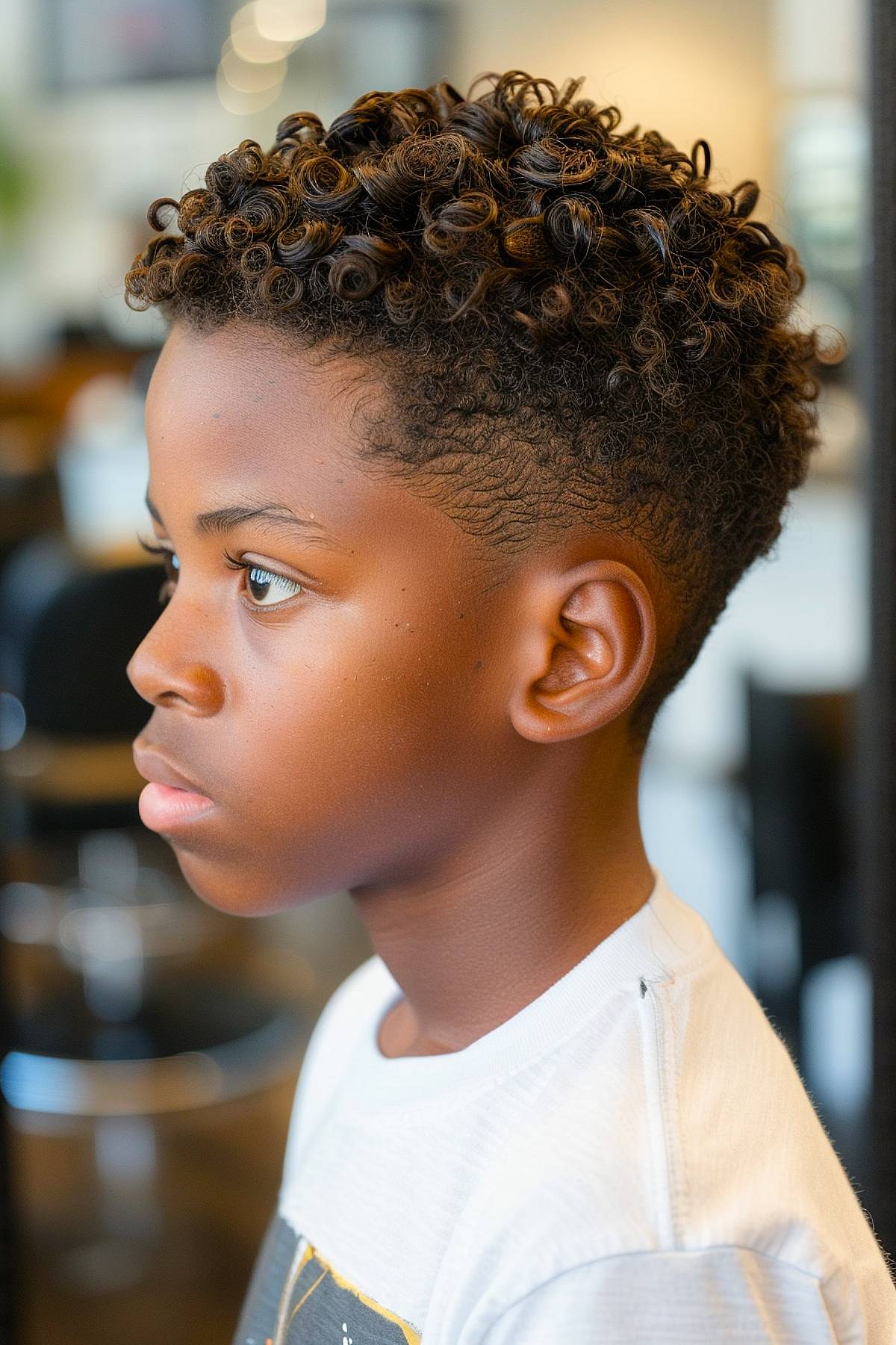 Haircut for boys with very curly hair