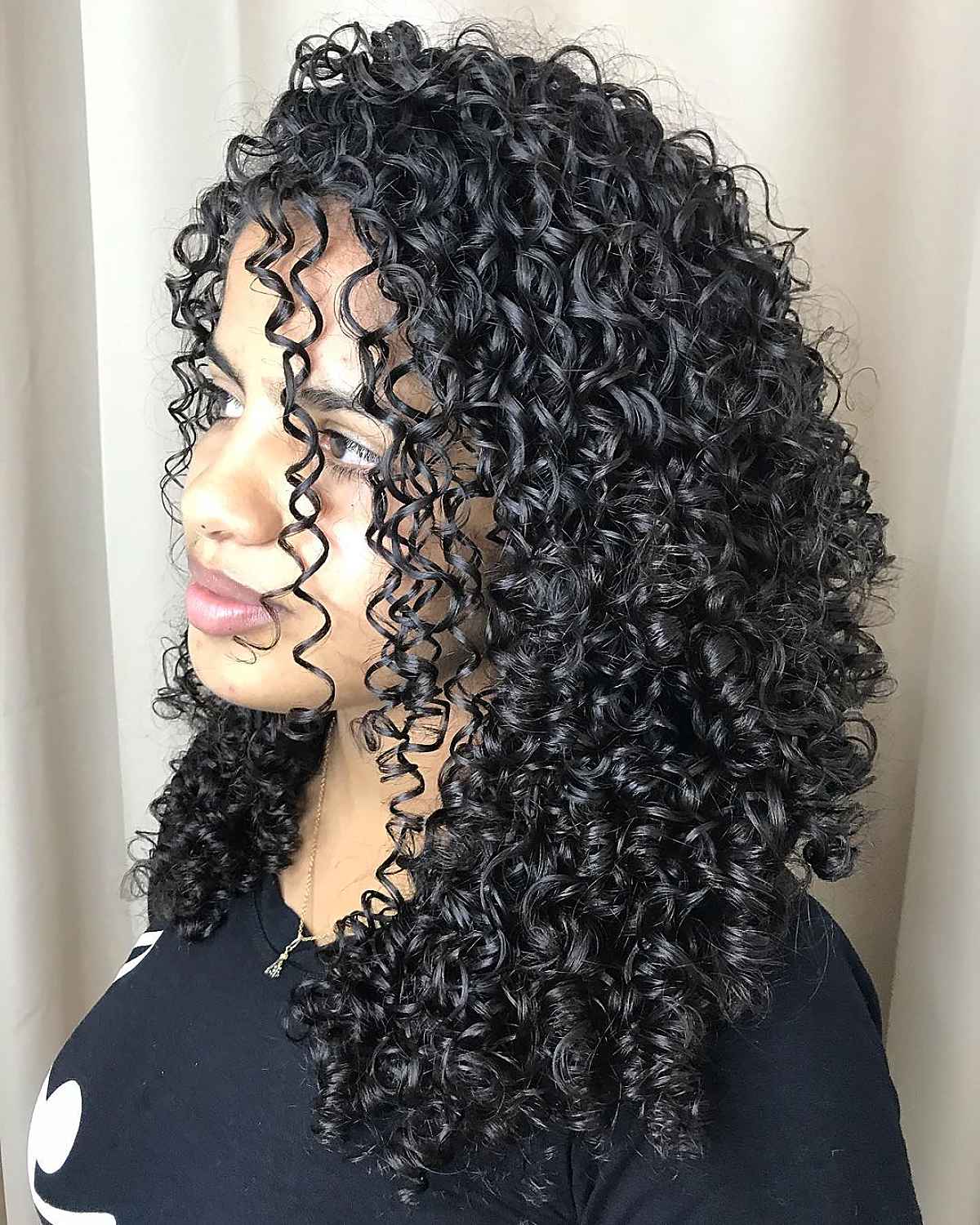 Long and Curly Black Tresses