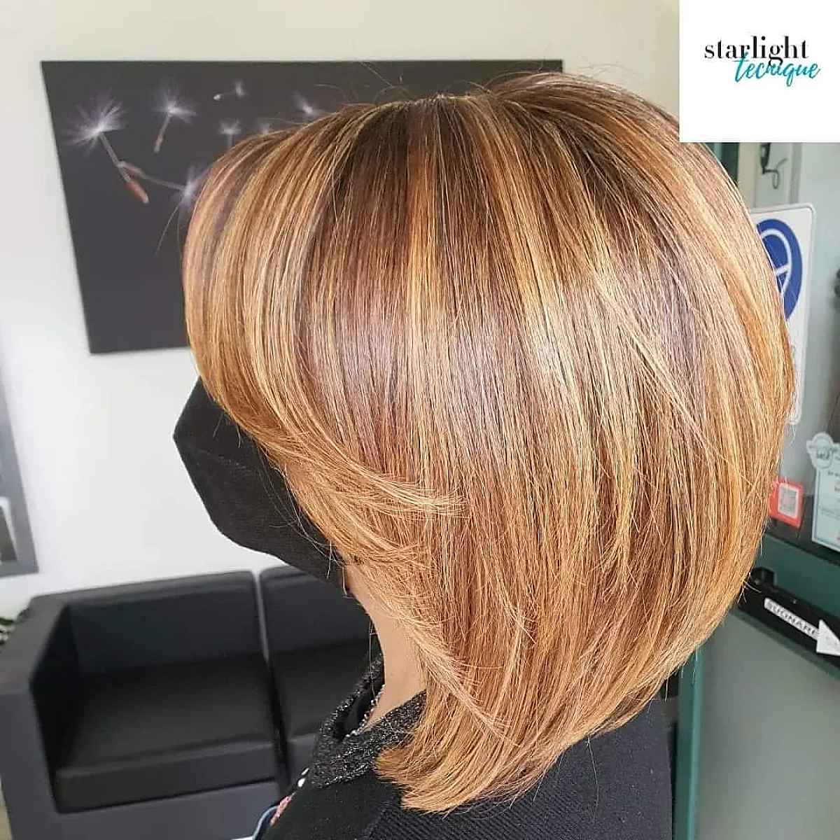 Long Angled Bob with Soft Layers for Straight Hair