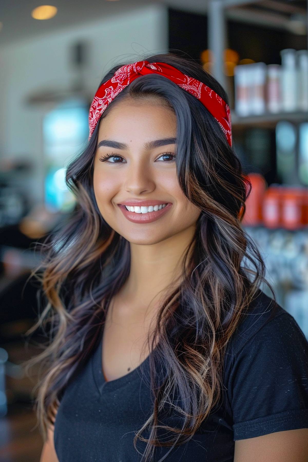 Long bandana hairstyle