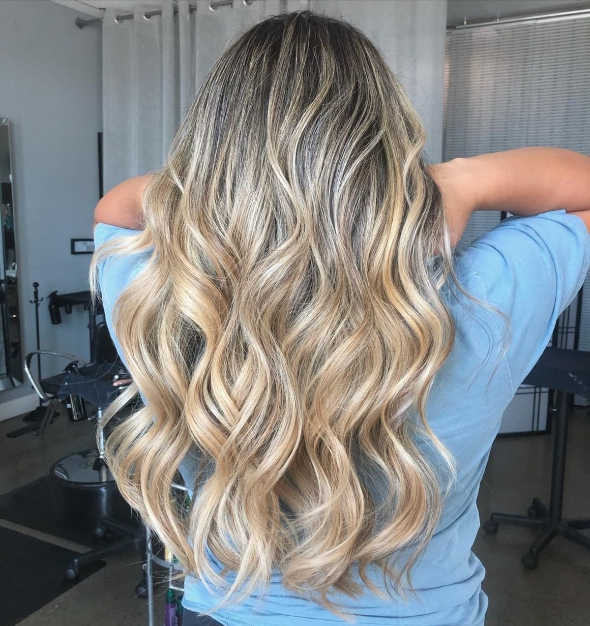 Stunning Long Beach Waves with Ombre