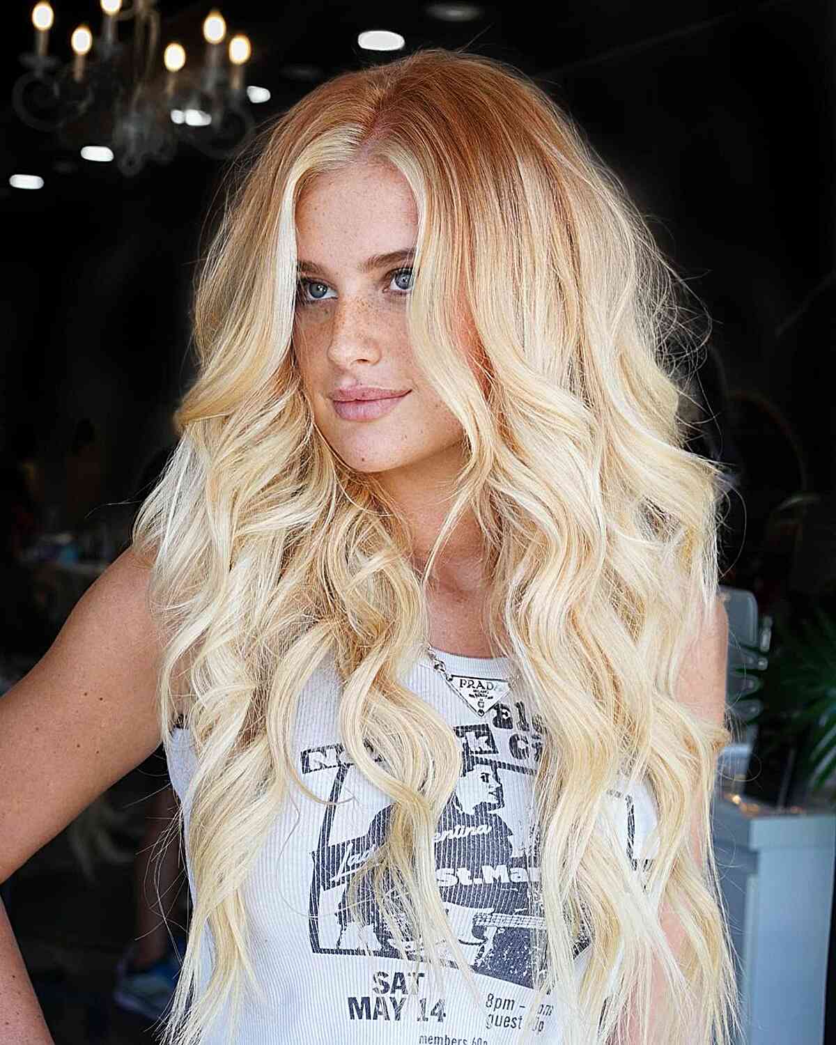 Long Blonde Color Combo with Added Length