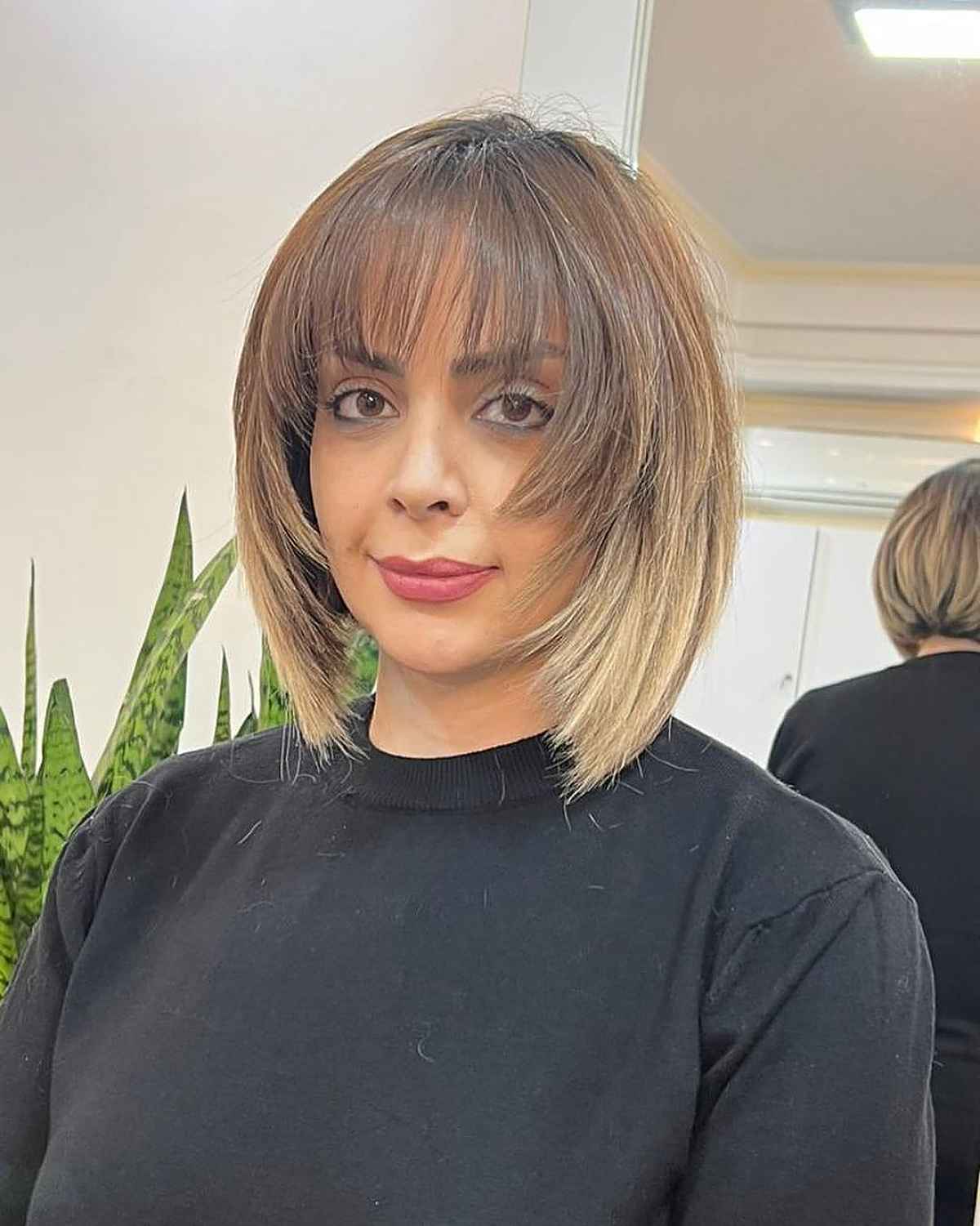 Long Bob with Wispy Bangs and Face-Framing Layers