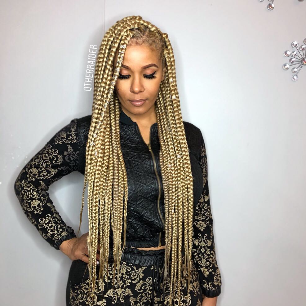 24 Hottest Blonde Box Braids for 2024